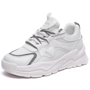 Spring and Autumn Supermoving Leather Daddy Shoes Women's Shoes Casual Sports Running Women's Shoes